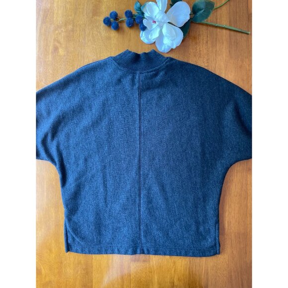 Banana Republic Womens Mock Neck Dolman Sleeve Sweater Sz S Dark Gray Athletic - Picture 2 of 7